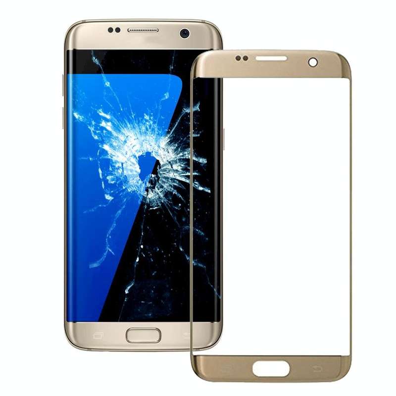For Galaxy S7 Edge / G935 Original Front Screen Outer Glass Lens (Gold)