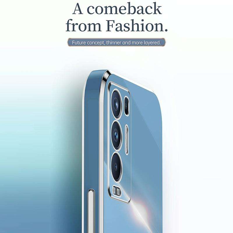 For OPPO Reno5 Pro+ XINLI Straight 6D Plating Gold Edge TPU Shockproof Case(White)