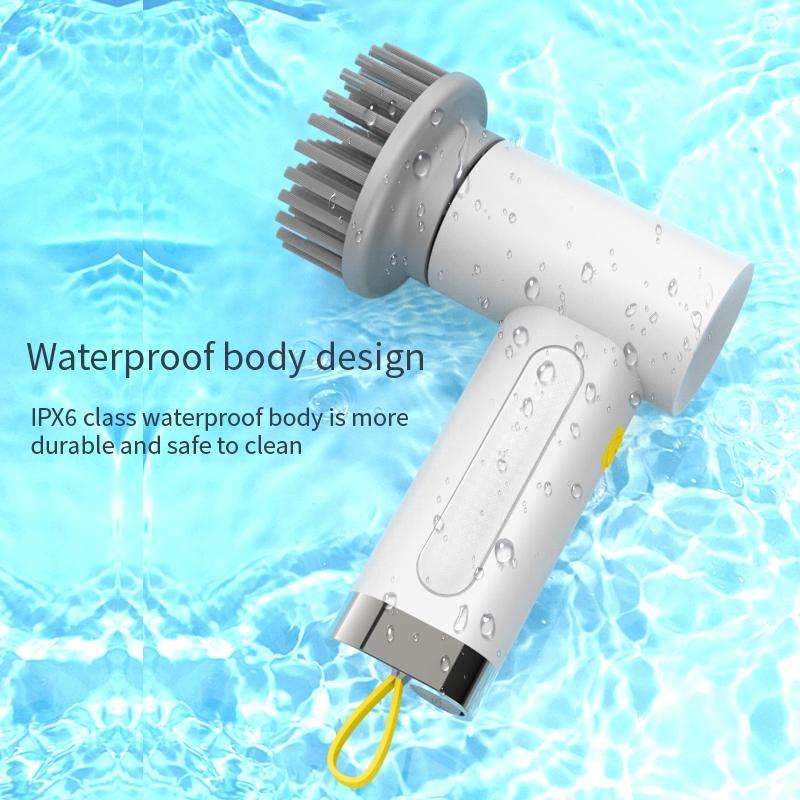 Multifunctional Handheld Cordless Electric Cleaning Brush(Ivory White)