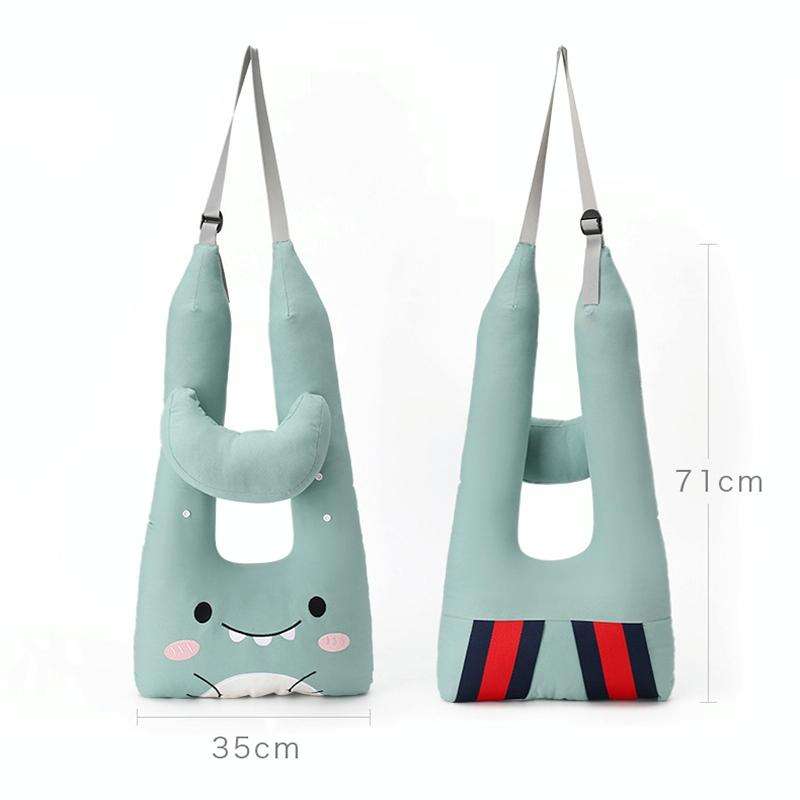 8146 Cartoon Adjustable Car Children Sleep Safety Belt U-shaped Neck Pillow(Coffee Monkey)