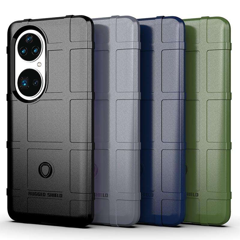 For Huawei P50 Pro Shockproof Shield Full Coverage Silicone Case(Green)