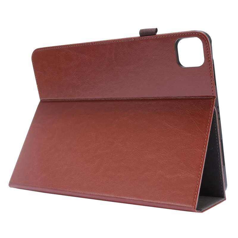 For iPad Pro 12.9 inch (2020) Crazy Horse Texture Horizontal Flip Leather Tablet Case with 2-fold...