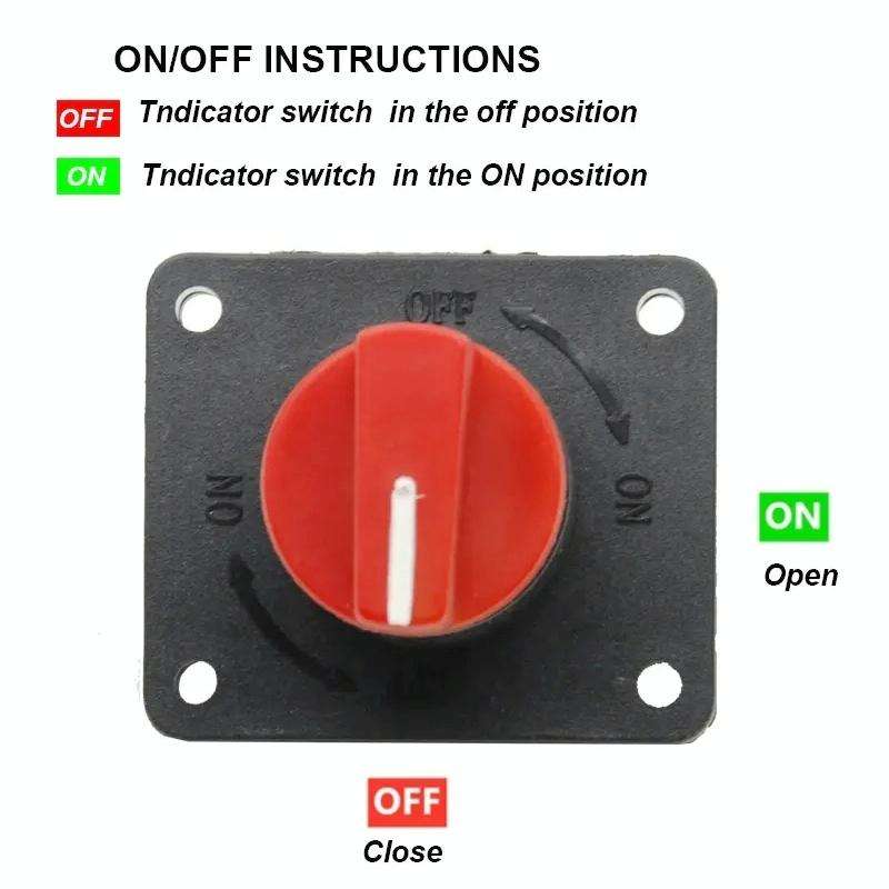 300A Car Battery Selector Isolator Disconnect Rotary Switch Cut