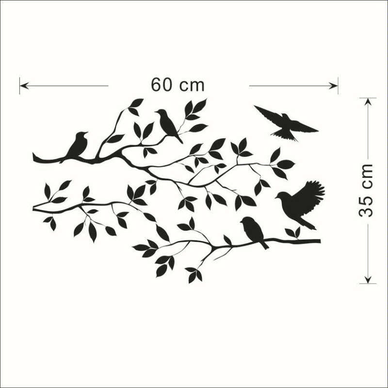 Personality Cartoon Bird Living Room Bedroom Home Decoration Wall Stickers