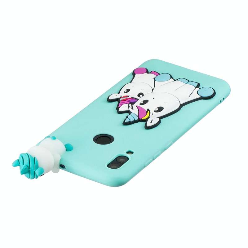 For Huawei Honor 10 Lite 3D Cartoon Pattern Shockproof TPU Protective Case(Couple Unicorn)