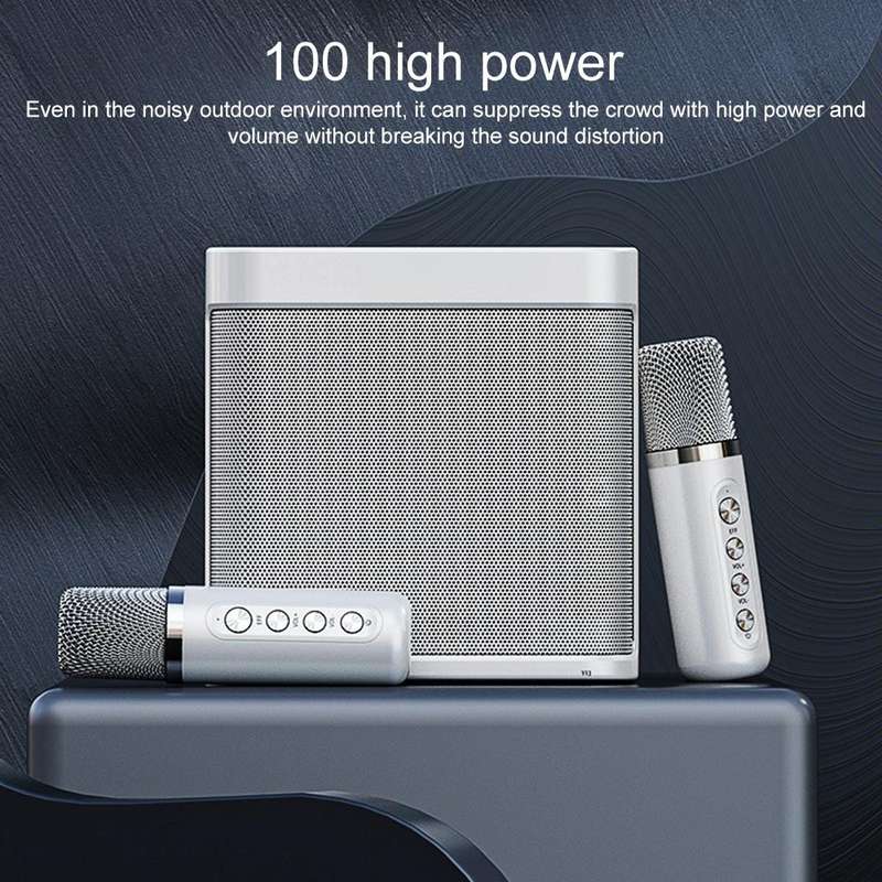 YS-203 Bluetooth Karaoke Speaker Wireless Microphone(Black)