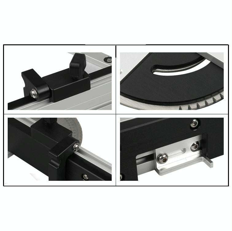 Woodworking Pusher Slide Ruler Woodworking Table Saw Measuring Tool, Style:Copper Handle + Tenon ...