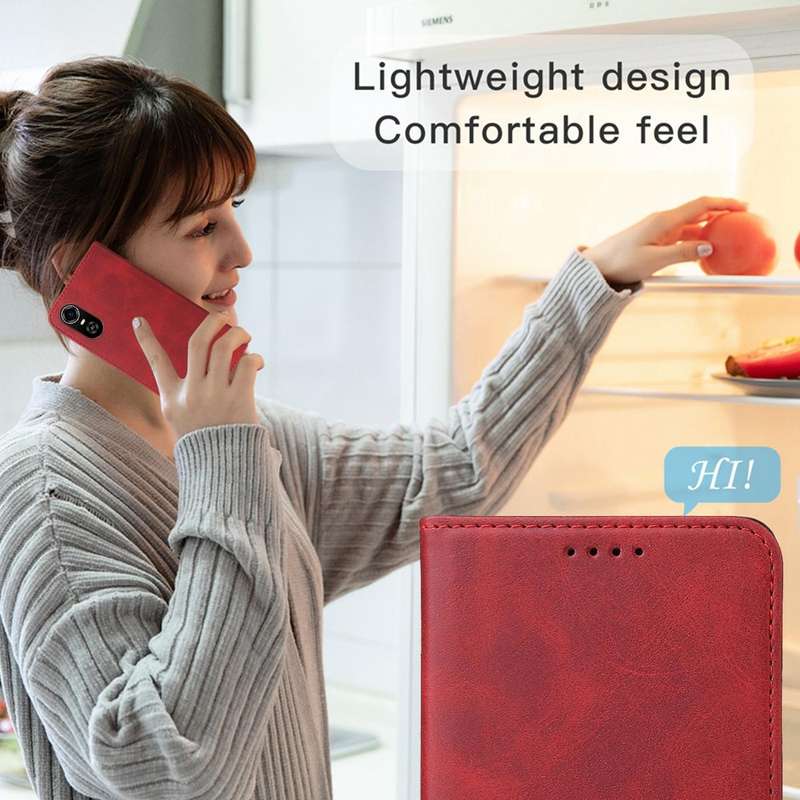 For ZTE Blade A31 Plus Magnetic Closure Leather Phone Case(Red)