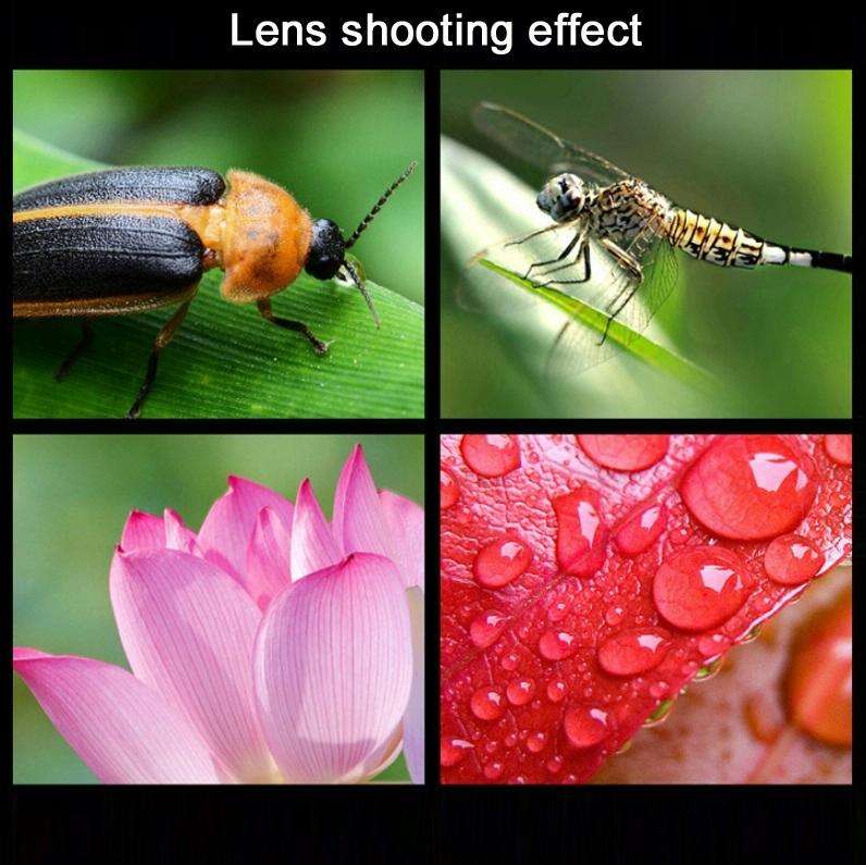 2 PCS 0.45X Ultra-Wide-Angle Macro Combination Mobile Phone External Lens With Clip(Black)