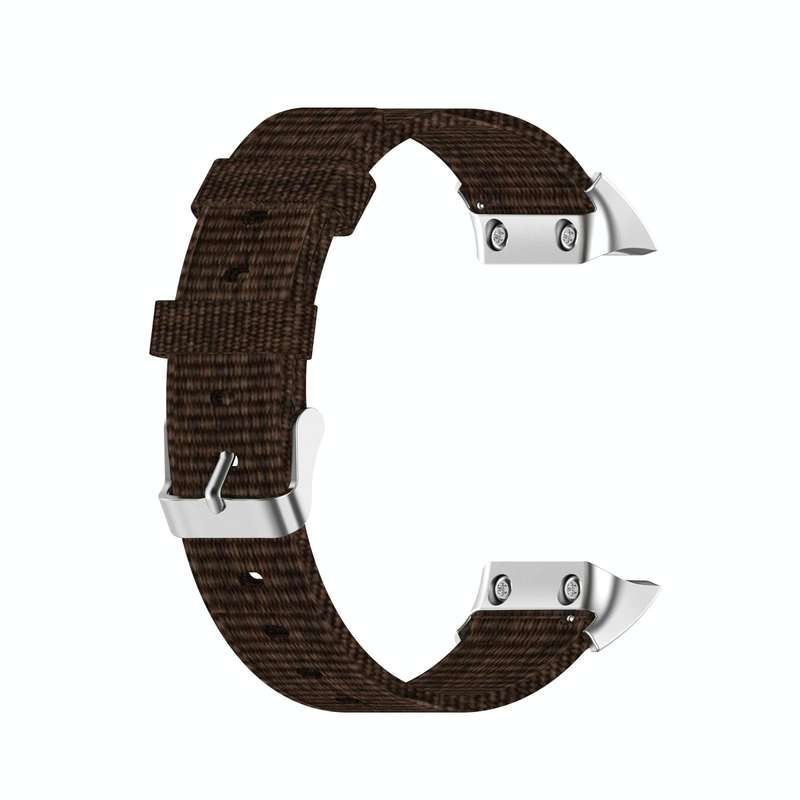 For Garmin Forerunner 35 / 30 Universal Nylon Canvas Watch Band(Coffee)