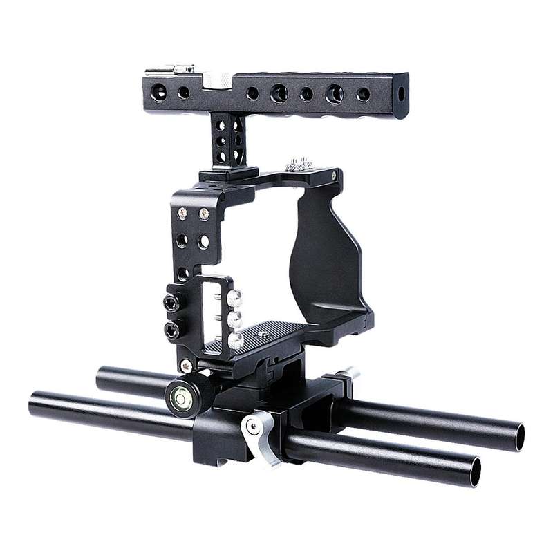 YELANGU YLG0905A Camera Video Cage Handle Stabilizer for Sony A6000/A6300/A6400/A6500(Black)