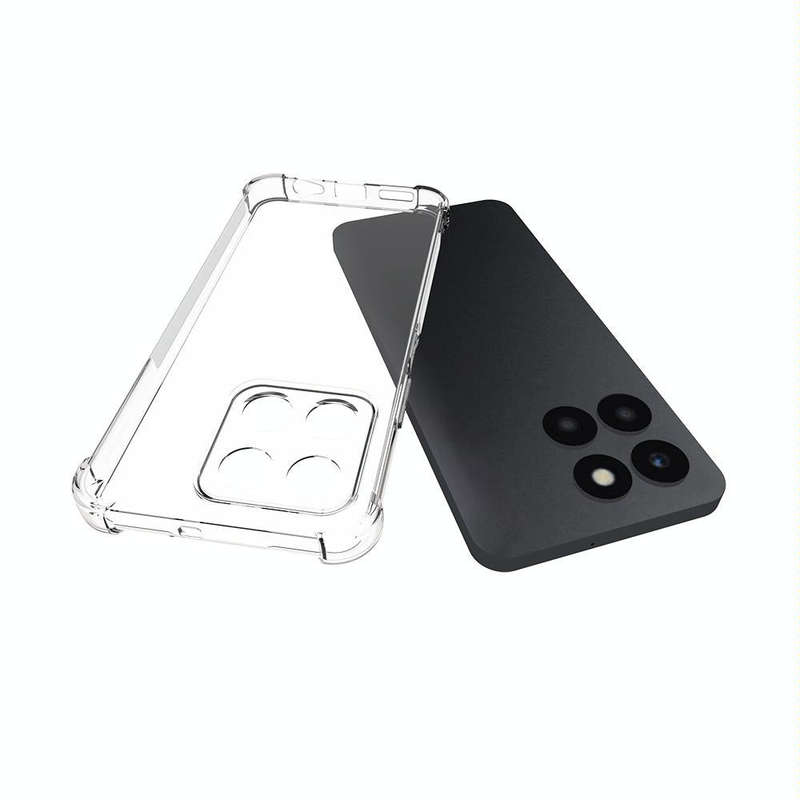 For Honor X6a 4G Shockproof Non-slip Thickening TPU Phone Case(Transparent)
