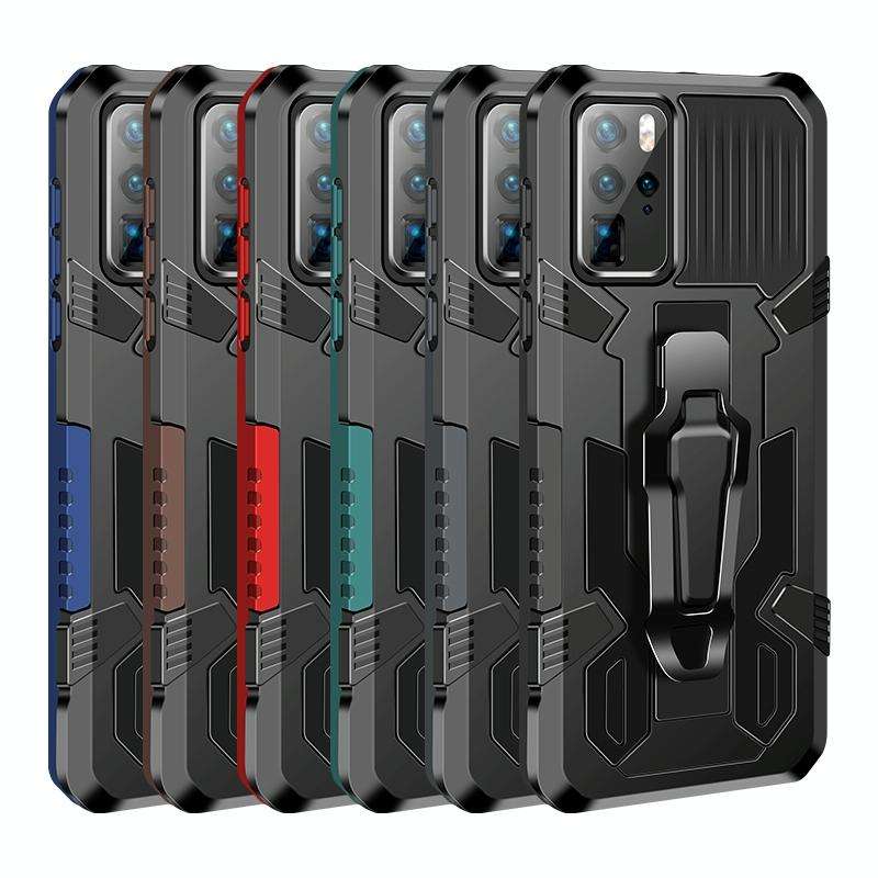 For Huawei Nova 5T Machine Armor Warrior Shockproof PC + TPU Protective Case(Black)