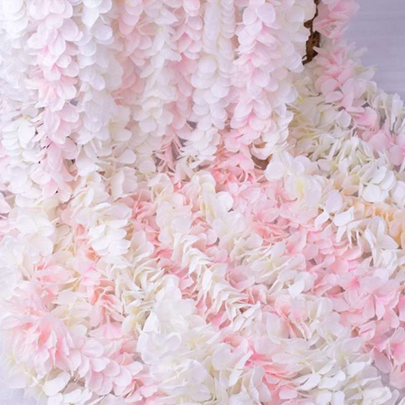 10 PCS 1M Simulation Orchids String Wedding Arrangement Flower Strip Stage Decoration Supplies(Ro...