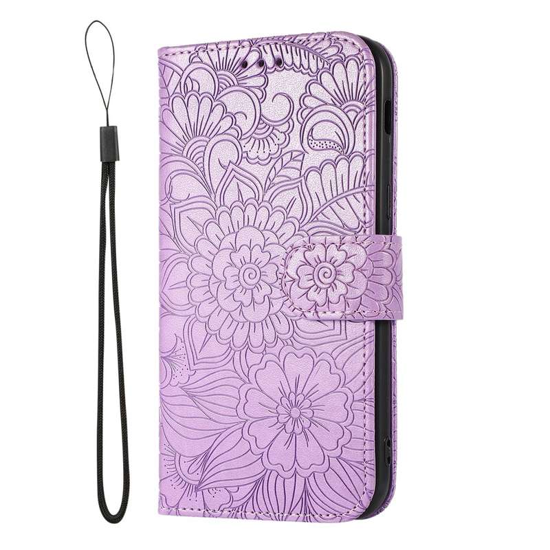 For Samsung Galaxy A5 (2017) Skin Feel Embossed Sunflower Horizontal Flip Leather Case with Holde...