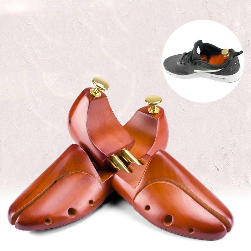 1 Pair Solid Wood Retractable Shoe Last Adjustable Shoe Supporter Shaping Moisture-Proof Shoe Sup...