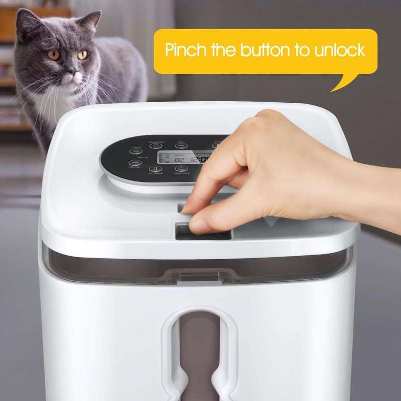 7L Smart Pet Feeder Timed Quantitative Large Window Cat And Dog Food Dispenser, Plug Type: EU Plug