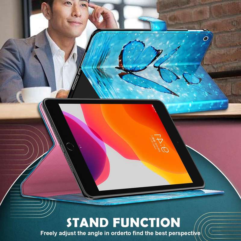 For Lenovo M10 TB-X505L / TB-X505F 3D Painted Pattern Leather Tablet Case(Three Butterflies)