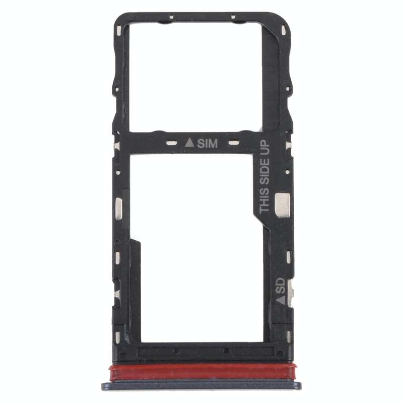 For TCL 30 V 5G Original SIM Card Tray + Micro SD Card Tray(Black)