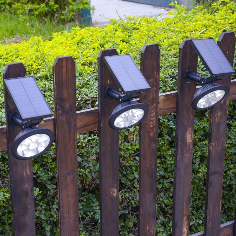 9 LEDs Solar Power Garden Lights LED Outdoor Garden Adjustable IP65 Waterproof Light(Warm White +...