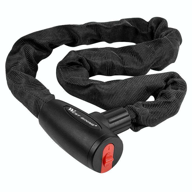 WEST BIKING 0705042 Bicycle Anti-Theft Key Lock Mountain Bike Motorcycle Chain Lock, Specificatio...