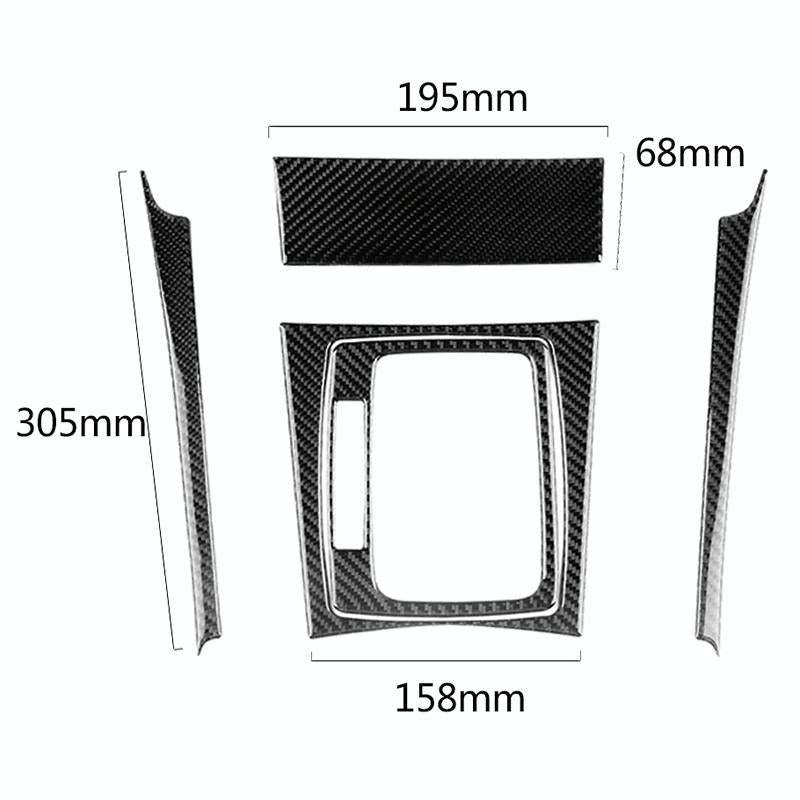 5 PCS Car Carbon Fiber Left Drive Gear Position Panel Decorative Sticker for Mercedes-Benz W204 2...