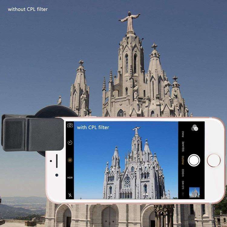 ZOMEI Camera Filter 37MM CPL Polarizer Mobile Phone External Lens(Black)