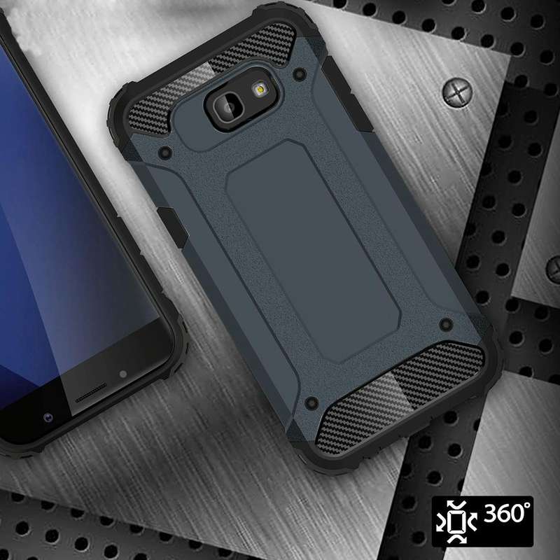For Galaxy A5 (2017) / A520 Tough Armor TPU + PC Phone Case(Dark Blue)