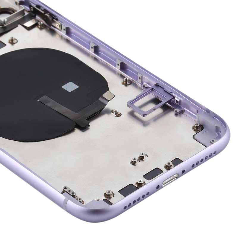 Battery Back Cover (with Side Keys & Card Tray & Power + Volume Flex Cable & Wireless Charging Mo...