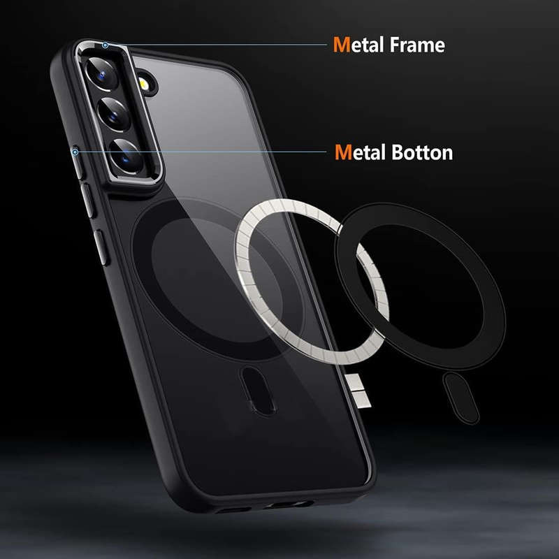 For Samsung Galaxy S23 5G Acrylic PC MagSafe Magnetic Phone Case(Black)