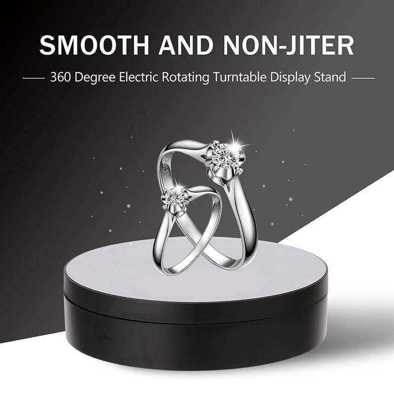 13.8cm USB Charging Smart 360 Degree Rotating Turntable Display Stand Video Shooting Props Turnta...