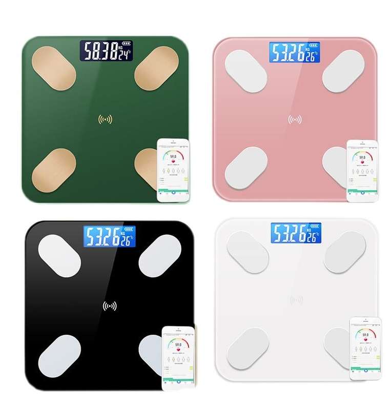 Smart Bluetooth Weight Scale Home Body Fat Measurement Health Scale Charge Model(Rose Gold True C...