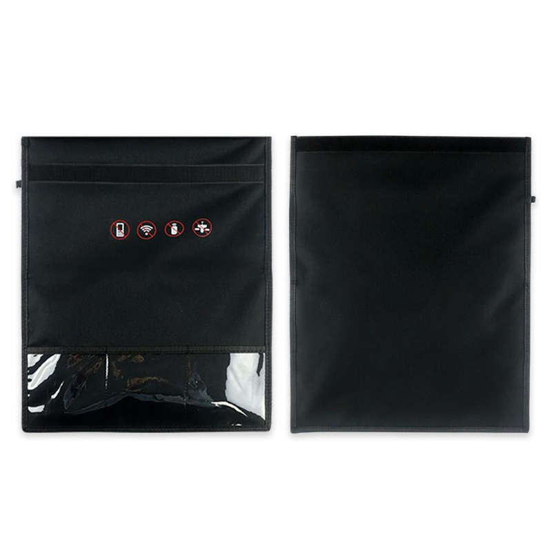 Car Key Signal Shielding Bag Tablet Mobile Phone Privacy Protective Cover Small(Black)