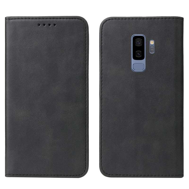 For Samsung Galaxy S9 Plus Magnetic Closure Leather Phone Case(Black)