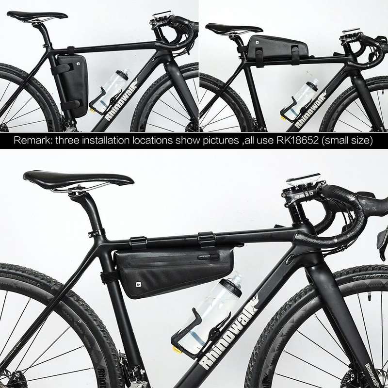 Rhinowalk Bicycle Front Beam Triangle Bag TPU Waterproof Mountain Road Bike Long-distance Riding ...
