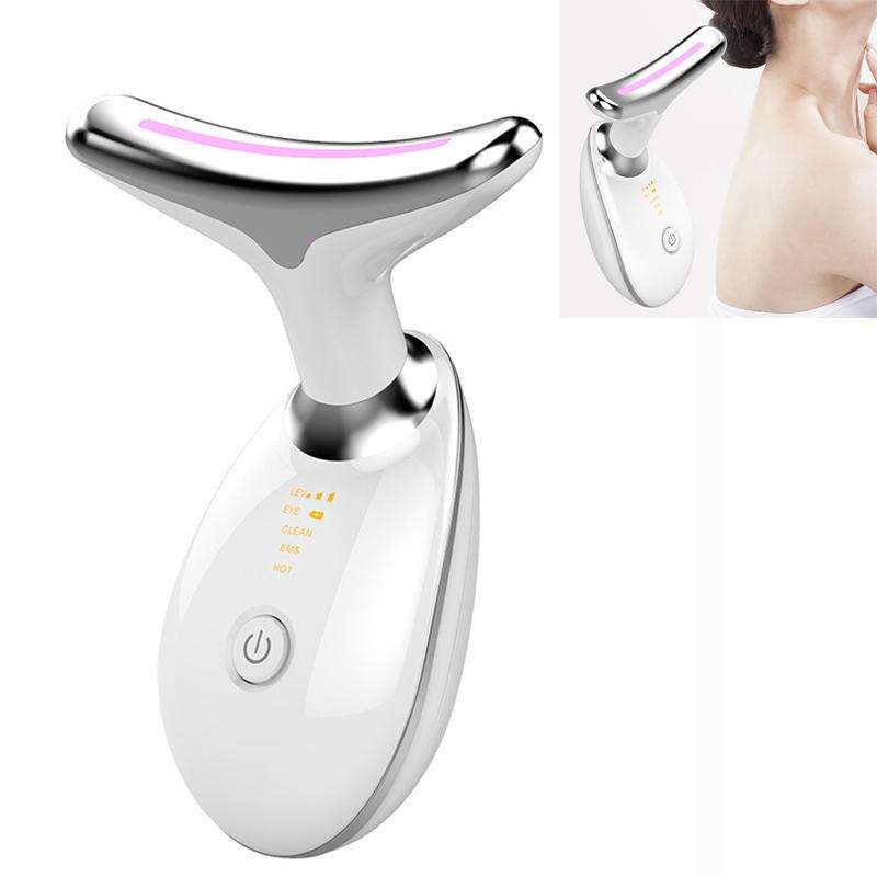 LED Color Light Wrinkle Neck Beauty Instrument (White)