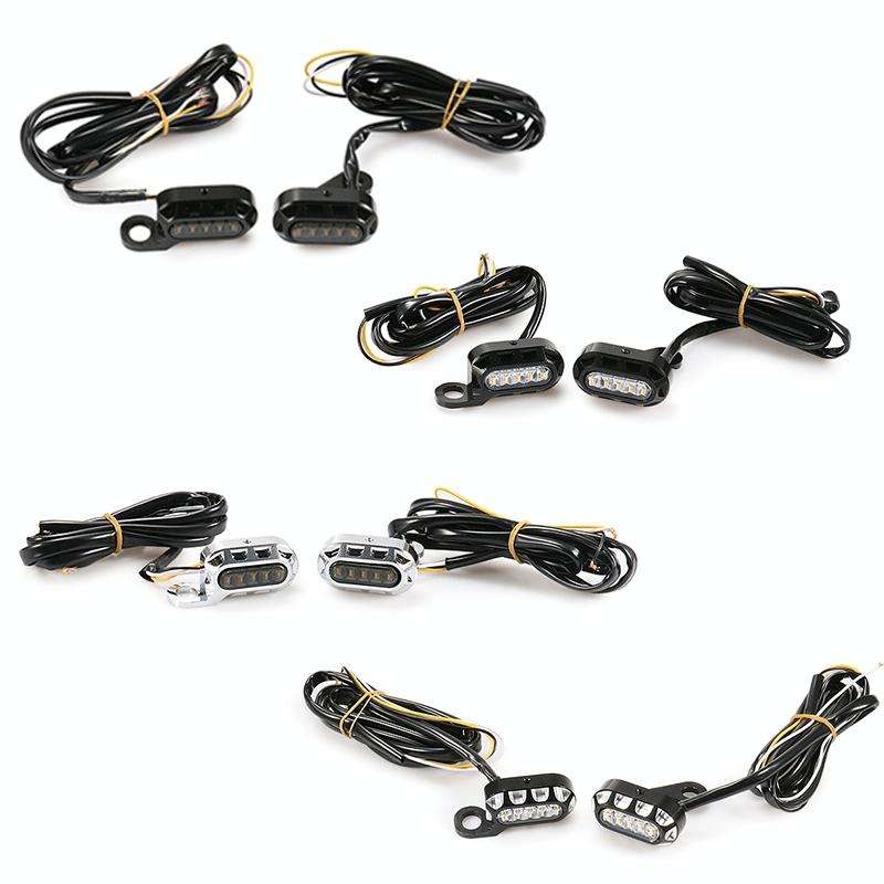 HP-Z058 Motorcycle Modified Rearview Mirror LED Turn Signal Light for Harley Sportsters XL 883 / ...