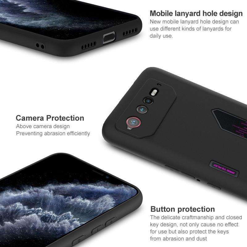 For Asus ROG Phone 6 IMAK UC-3 Series Shockproof Frosted TPU Protective Case(Black)