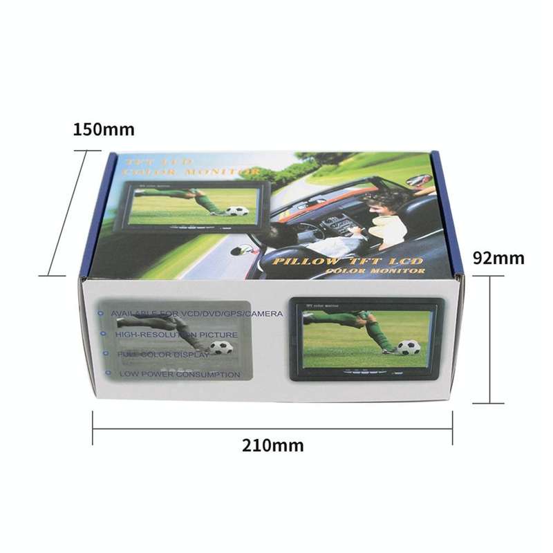 7.0 inch Car Monitor / Surveillance Cameras Monitor with Adjustable Angle Holder & Remote Control...