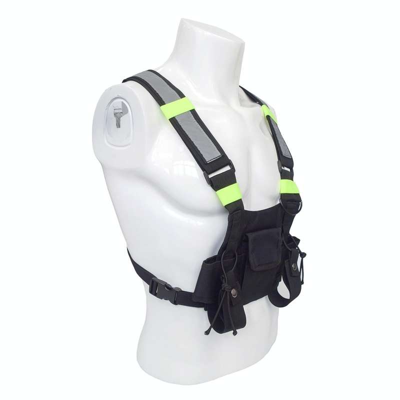 MTP-340 Adjustable Walkie-talkie Call Machine Vest, Size: One Size(Small Black)