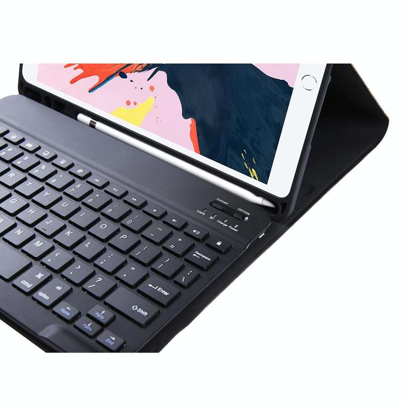 T098B Integrated Ultra-thin Candy Colors Bluetooth Keyboard Tablet Case for iPad Air 4 10.9 inch ...
