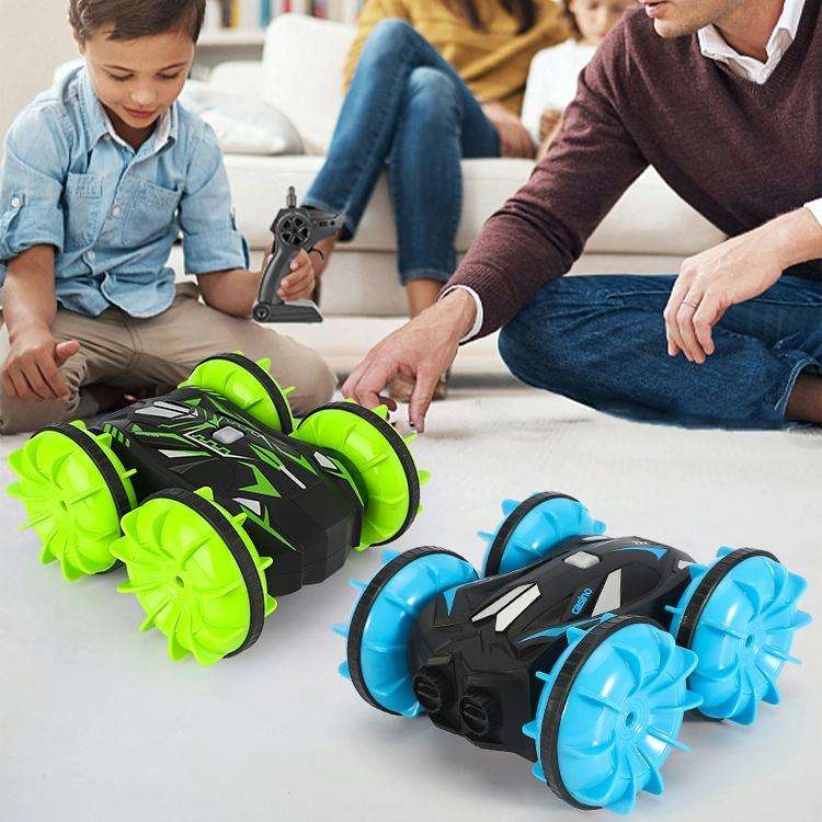 2.4G RC Stunt Car Land Water Double Side Amphibious Elves Simulate Remote Control Vehicle Toy (Gr...
