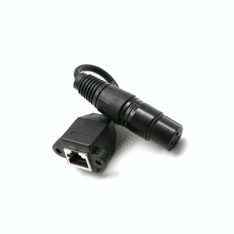 15cm XLR 3 Pin Female To RJ45 Female Network Connector Adapter Converter Cable