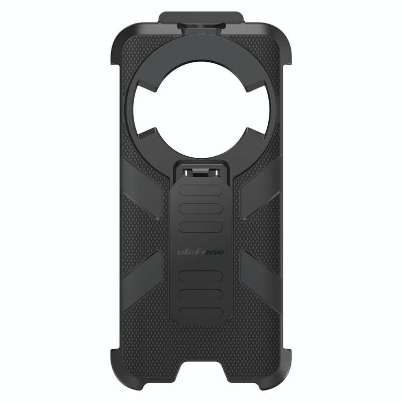 For Ulefone Power Armor 16 Pro Ulefone Back Clip Phone Case with Carabiner(Black)