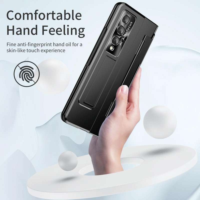 For Samsung Galaxy Z Fold3 5G Integrated Folding Phone Case with Hinge(Black)