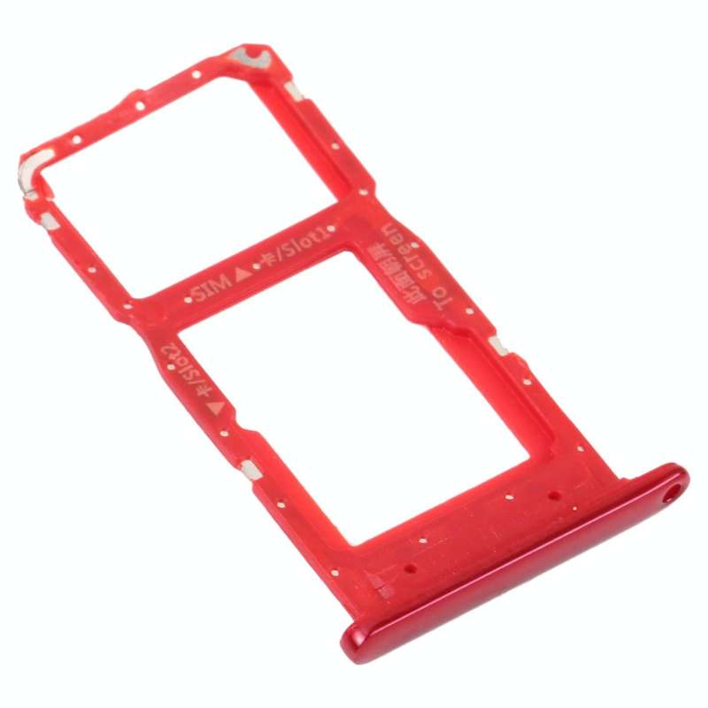 SIM Card Tray + SIM Card Tray / Micro SD Card Tray for Honor 9S (Red)