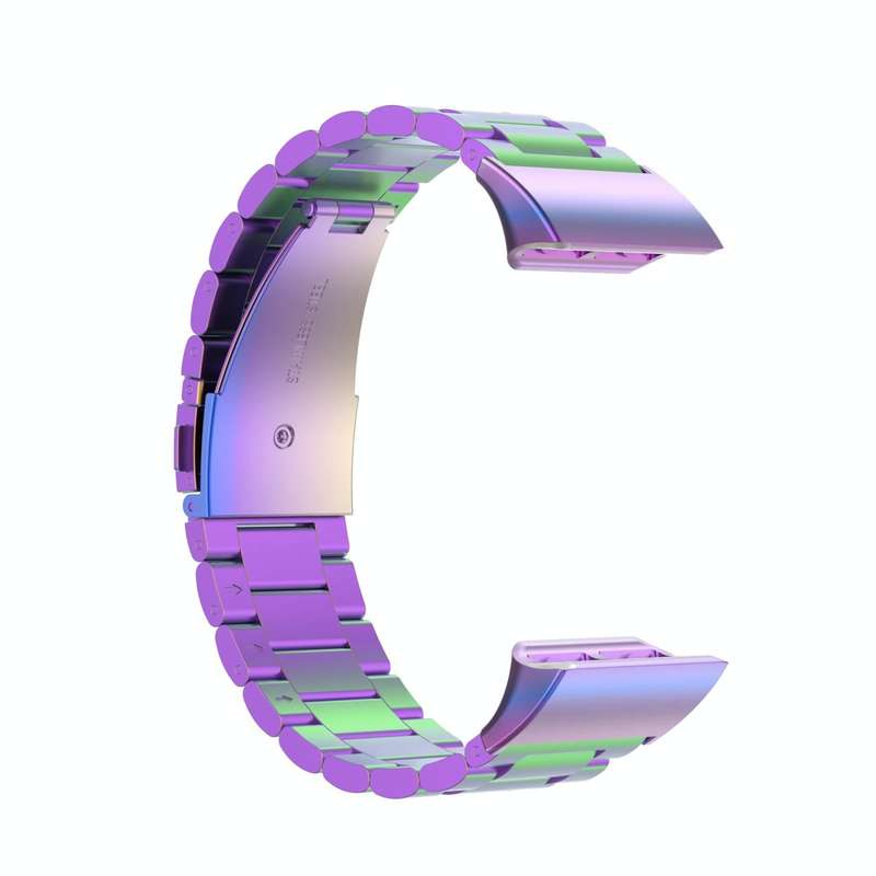 For Garmin Forerunner 35 / 30 Universal Three Beads Stainless Steel Watch Band(Colorful)
