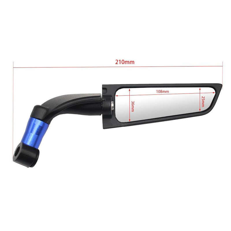 Motorcycle Modification Fixed Wind Wing Rearview Mirror (Black)