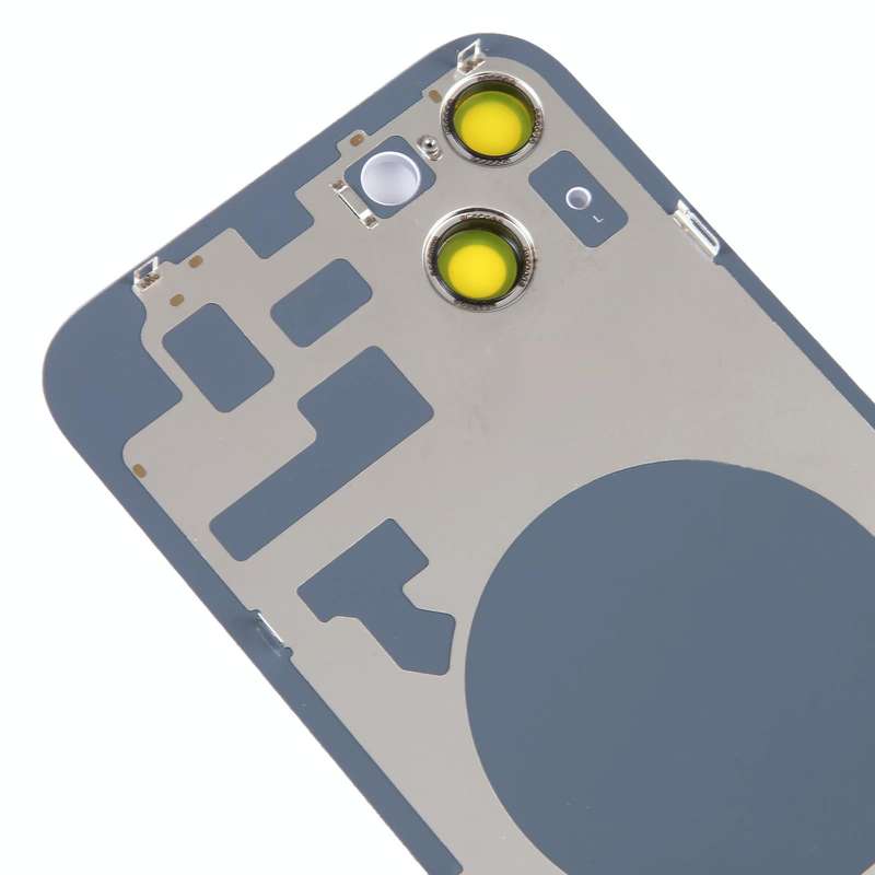 Glass Battery Back Cover with Holder for iPhone 14(Purple)