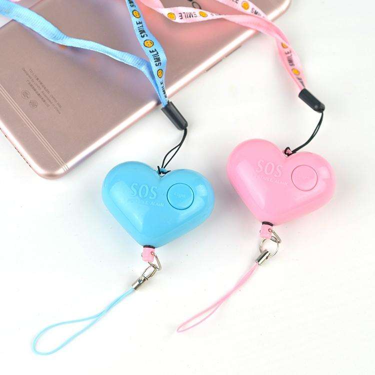 Heart Style Emergency Personal Alarm Key Chain with SOS & LED Light for Women / Kids / Girls / Su...